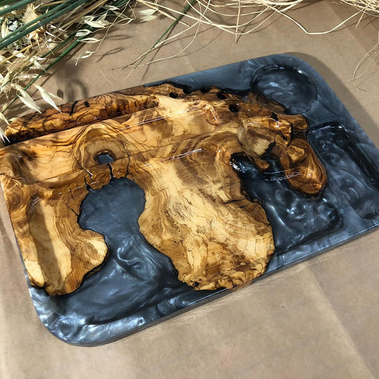 SwirlWood Resin Tray