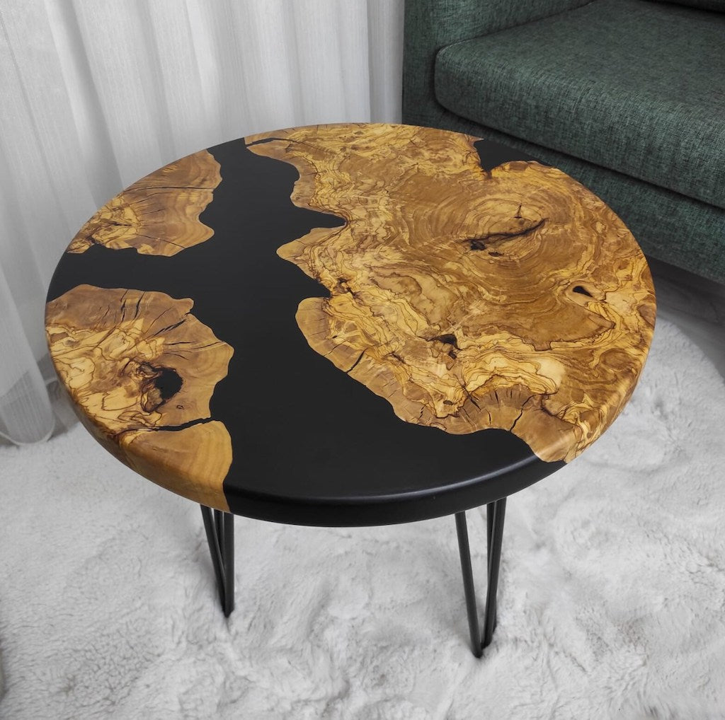 Amber Waves Wood & Resin Coffee Table