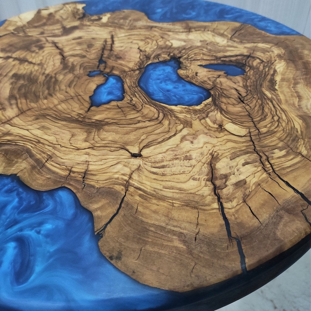 Amber Waves Wood & Resin Coffee Table